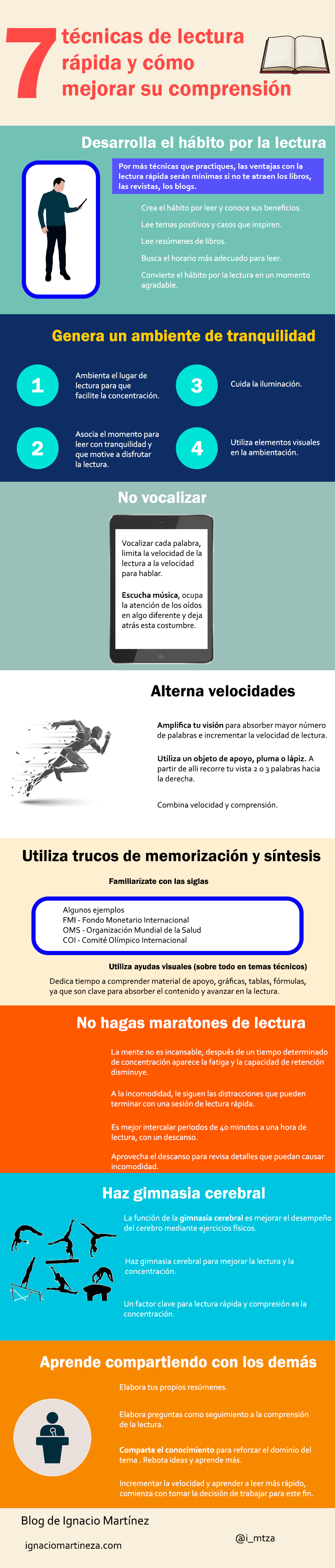 Infografìa - 7 técnicas de lectura rápida