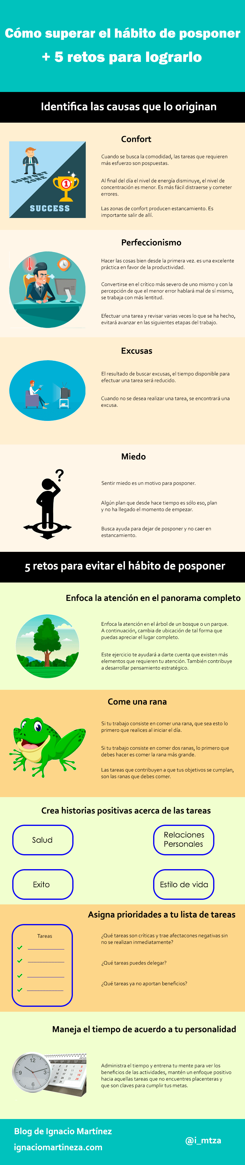 Infografía - Cómo superar el hábito de posponer